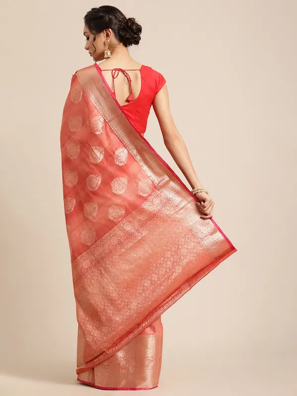 Red_Matka_Silk/Silk_Blend_Banarasi_Sarees_For_Women