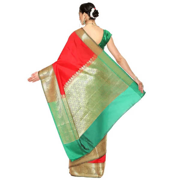 Red_Valkalam_Katan_Silk_Banarasi_Sarees_For_Women
