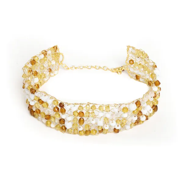 Yellow_Beaded_Croshe_Choker_For_Women