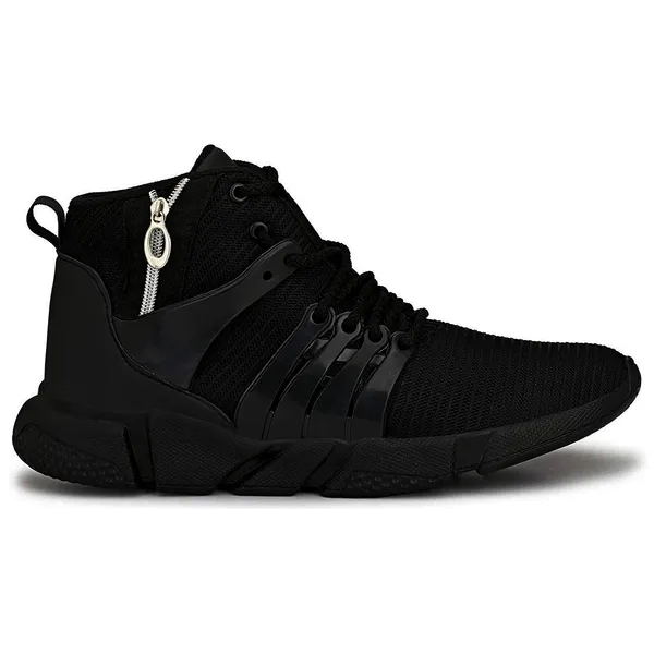Black_Mesh_And_Airmix_Lace_Ups_Sports_Shoes_For_Men