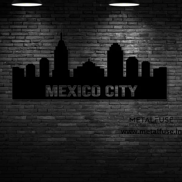 Wooden_Wall_Art_for_Home_Decoration__|_Mexico_City_Skyline__|_Black
