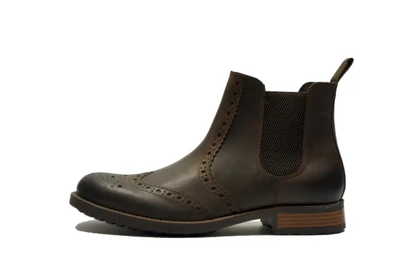 Brown_Genuine_Leather_Men's_brogue_Chelsea_Boots_For_Casual_&_Party_Wear