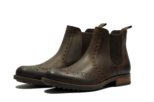 Brown_Genuine_Leather_Men's_brogue_Chelsea_Boots_For_Casual_&_Party_Wear