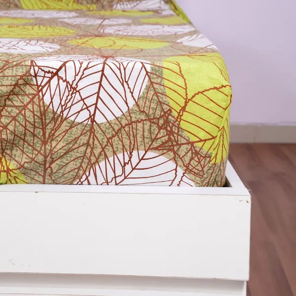 Cotton_Cassava_Bedsheet_For_Double_Bed_Elastic_Fitted_With_2_Pillow_Covers_(150_x_200_CM)_Tobacco_Brown