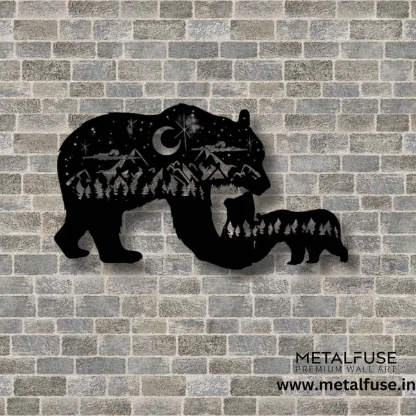Wooden_Wall_Art_for_Home_Decoration__|_Bear_Family__|_Black