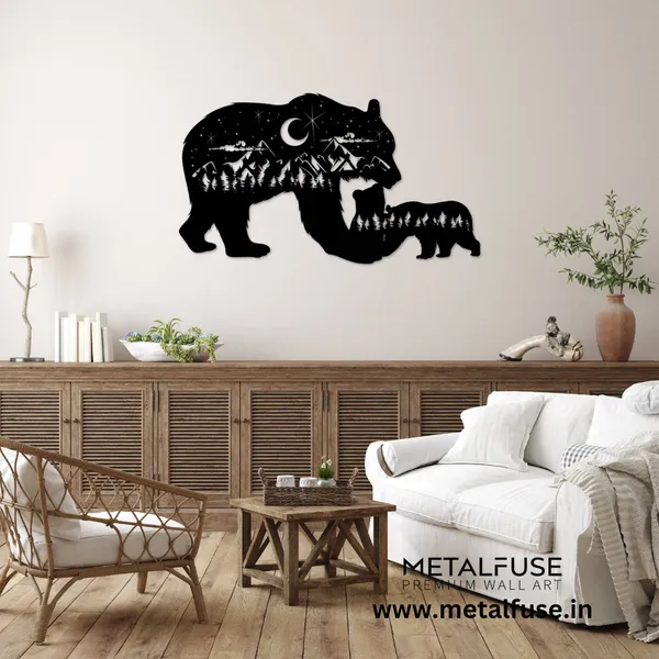 Wooden_Wall_Art_for_Home_Decoration__|_Bear_Family__|_Black
