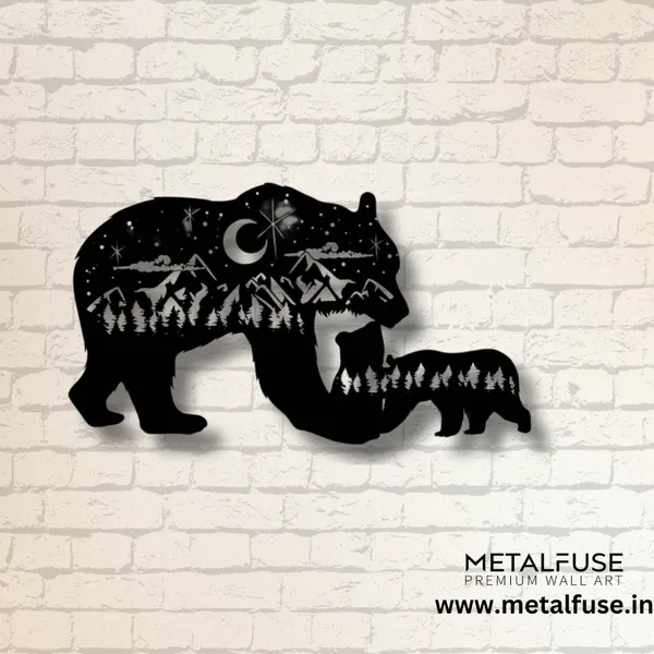 Wooden_Wall_Art_for_Home_Decoration__|_Bear_Family__|_Black