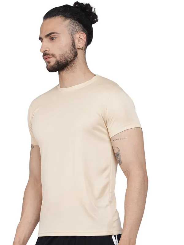 Beige_Men's_T-Shirt__Comfortable,_Stylish_And_Trendy_Casual_Wear