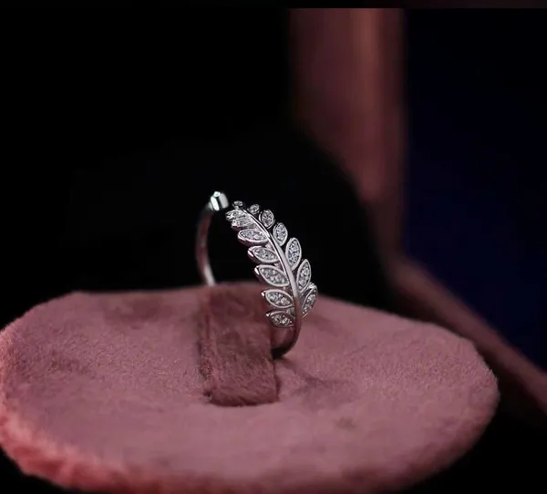 Leaf_Pattern_Abjustable_Ring_Silver_|_Fine_Design_Jewelry_&_Accessories_|