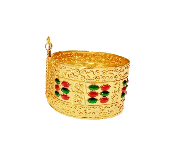 Assamese_Traditional_Gold_Plated_Red_Green_Colour_Combo_Jewellery_Set_For_Women