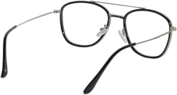 Silver,Black_Full_Rim_Aviator_Frame_(56_Mm)_-_For_Unisex
