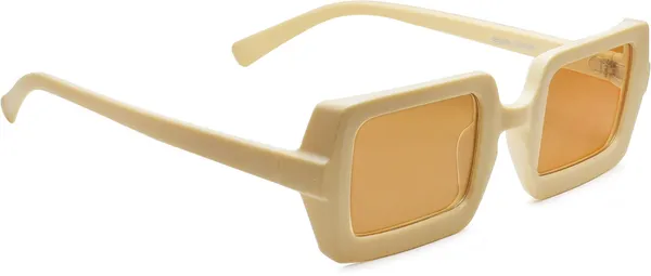Cream_Retro_Square_Sunglasses_-_For_Unisex