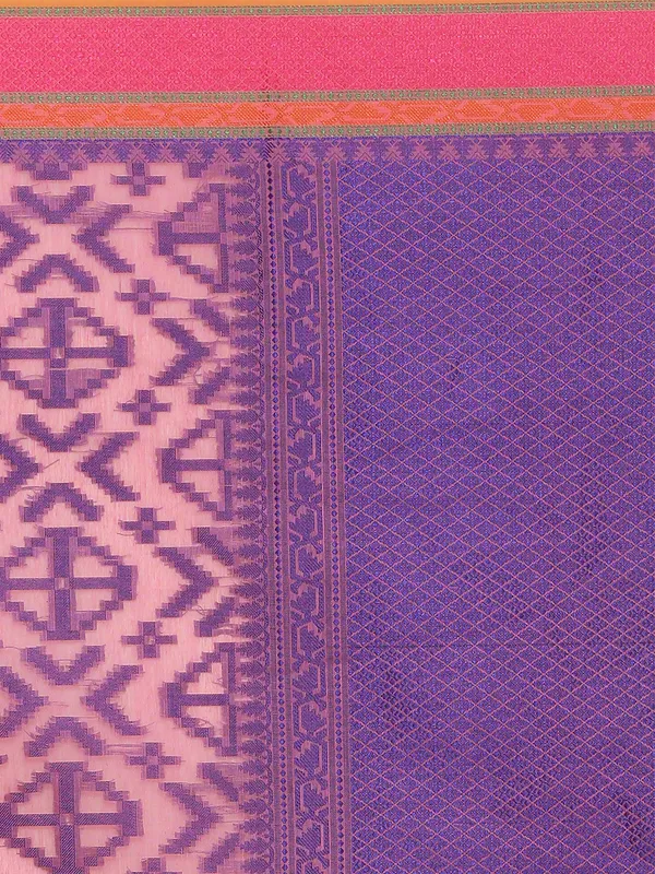 Pink_Cotton_Blend_Banarasi_Sarees_For_Women