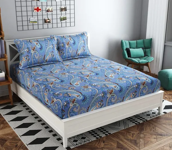 Blue_Floral_Double_Bed_100%_Cotton_Flat_Bedsheet_with_2_Pillow_Cover_(90x100_inches)