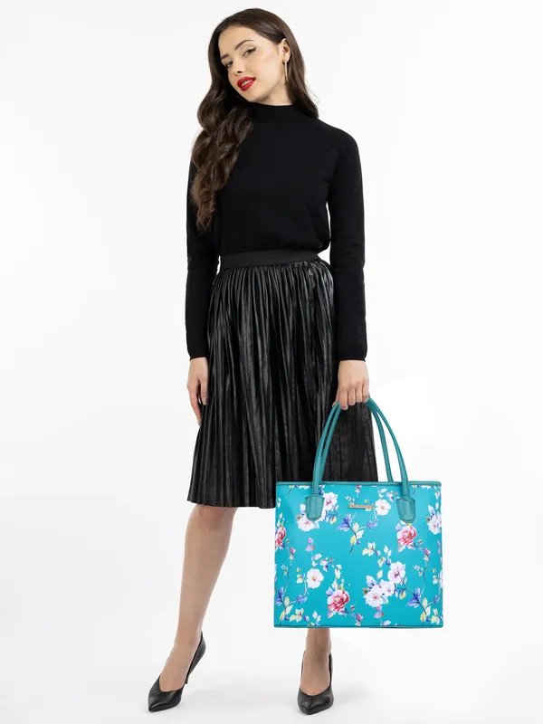 Turquoise_Premium_Quality_Tote_Bag_For_Women