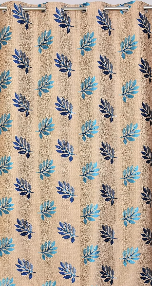 Floral_Print_Polyester_Eyelet_Door_Curtains,_Washable_Parde_for_Home,_Office,_Bedroom,_Living_Room_(Brown,_Set_of_2)