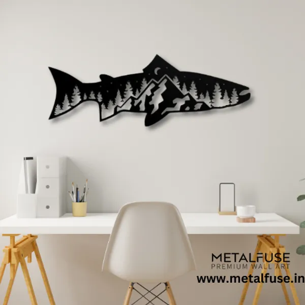 Black_Trout_Fish_Design_Wood_Wall_Art