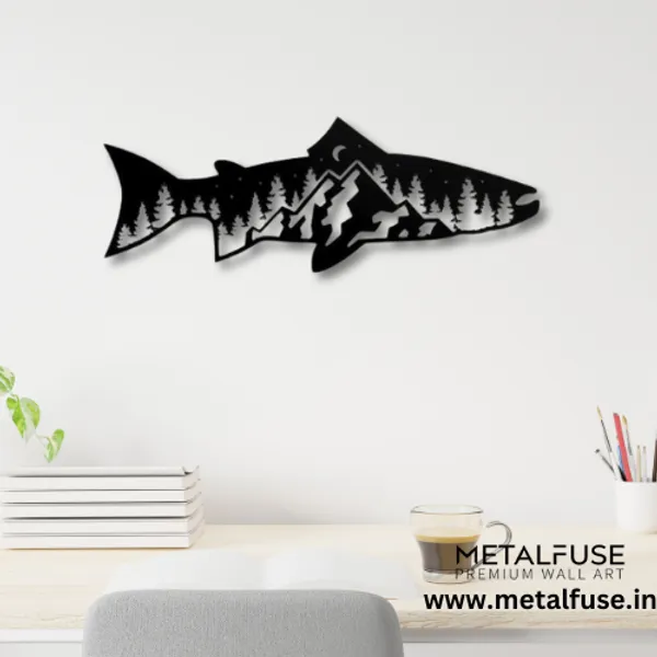 Black_Trout_Fish_Design_Wood_Wall_Art