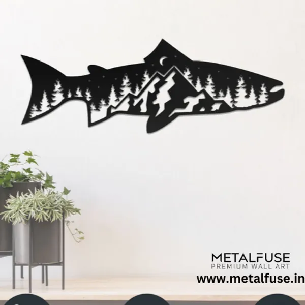 Black_Trout_Fish_Design_Wood_Wall_Art