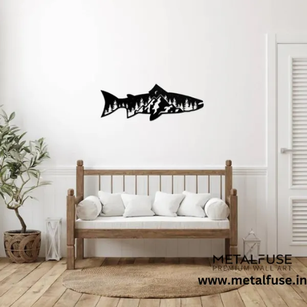 Black_Trout_Fish_Design_Wood_Wall_Art