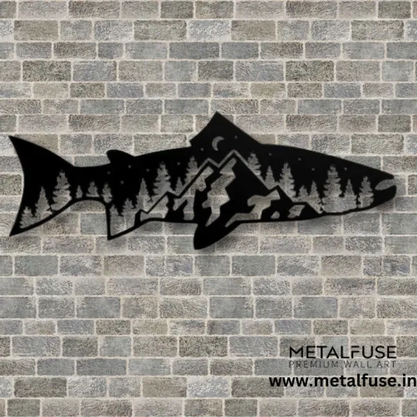 Black_Trout_Fish_Design_Wood_Wall_Art
