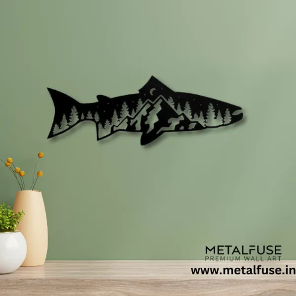 Black_Trout_Fish_Design_Wood_Wall_Art