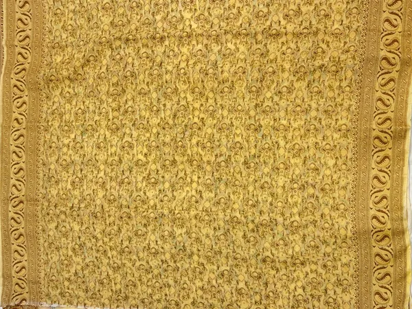 Humairah_Presents_Pure_Handloom_Yellow_Chiffon_Floral_Digital_Print_Boota_with_Paisley_Copper_Zari_Border_and_Yellow_Blouse