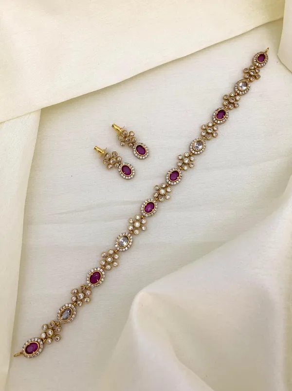 Latest_Simple_Ad_matte_Necklace_set