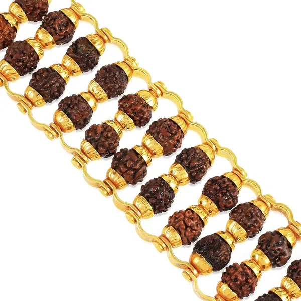Gold_Plated_48_Beads_Original_7-Mukhi_Rudraksh_Bracelet_For_Men_&_Women