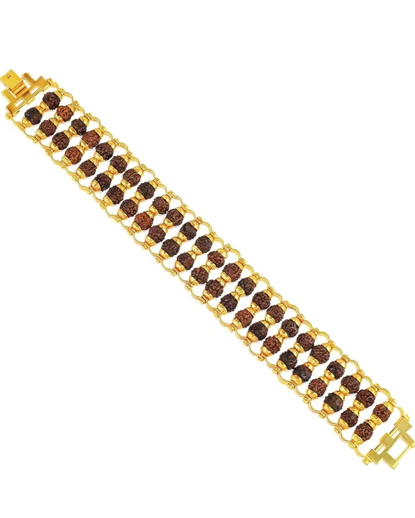 Gold_Plated_48_Beads_Original_7-Mukhi_Rudraksh_Bracelet_For_Men_&_Women