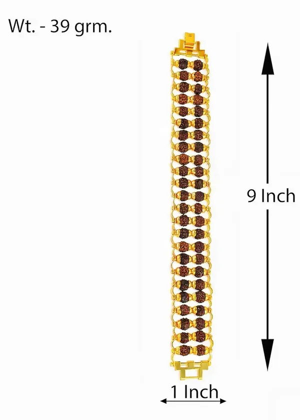 Gold_Plated_48_Beads_Original_7-Mukhi_Rudraksh_Bracelet_For_Men_&_Women