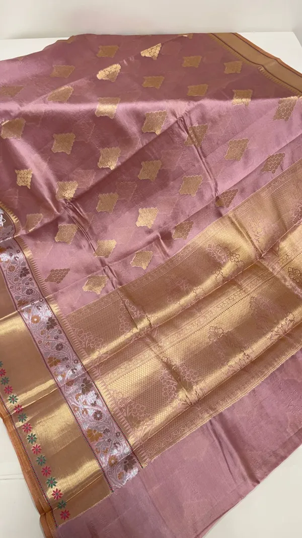 Humairah_Pure_Handloom_Mauve_Dupion_Silk_Golden_Zari_Floral_Boota_with_Skirt_Silver_Mina_Zari_Border_and_Mauve_Blouse