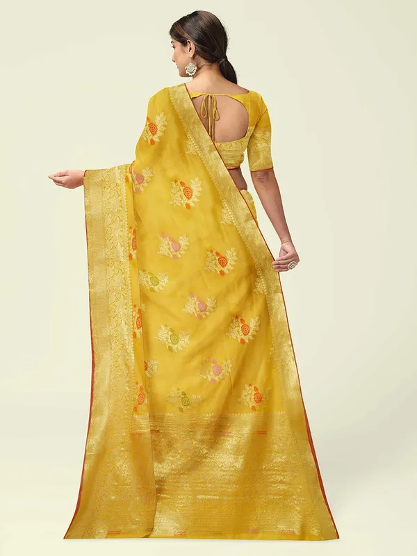 Gold_Cotton_Silk_Banarasi_Sarees_For_Women