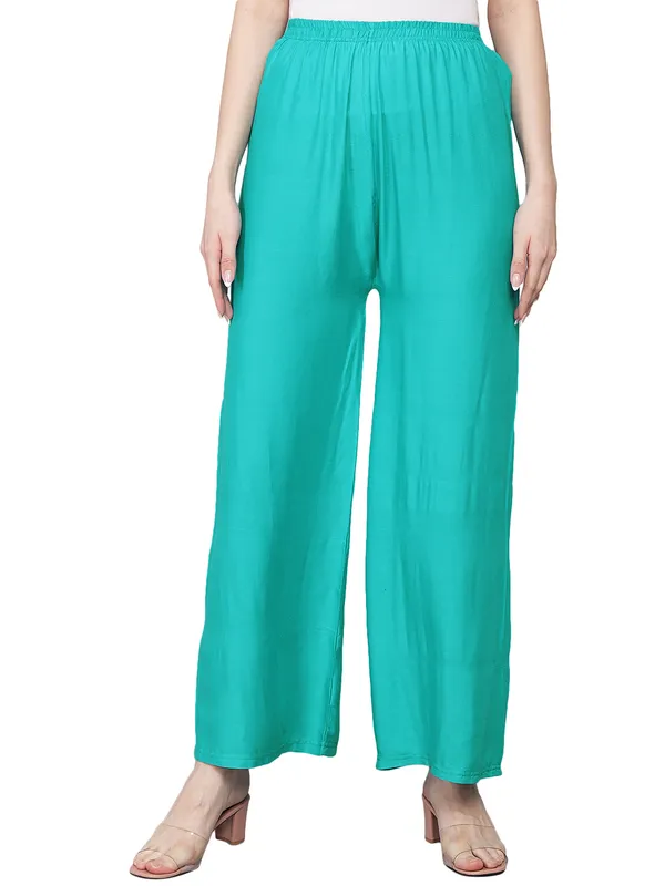 Sea_Green_Palazzo__Comfortable,_Stylish_And_Trendy_Casual_Wear