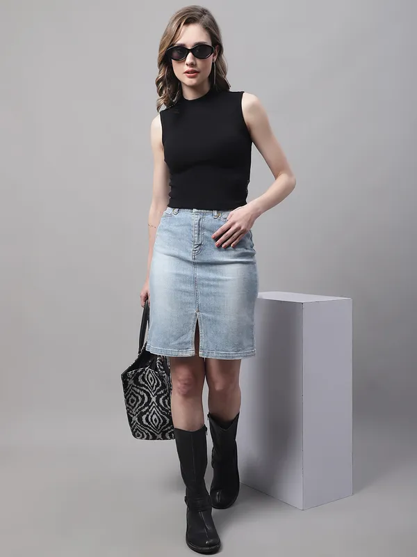Black_Cotton_Rib_Turtle_Neck_Crop_Top_For_Women