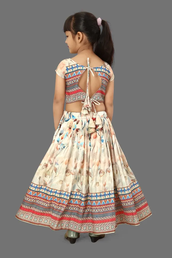 White_Cotton_Blend_Printed_Ethnic_Wear_Lehenga_Choli_And_Dupatta_Set_For_Girls