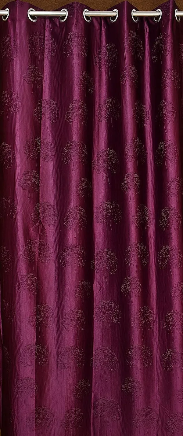 Polyester_Tree_Punching_Design_Curtains,_Washable_Parde_for_Home,_Office,_Bedroom,_Living_Room_(Wine,_Set_of_2)