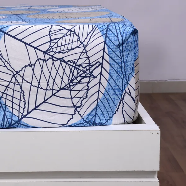 Classy_Cassava_Cotton_Fitted_Bedsheet_For_Double_Bed_With_2_Pillow_Cover_Lichen_Blue_(150_x_200_CM)