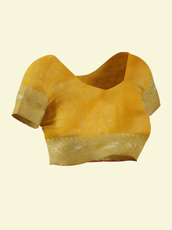 Mustard_Cotton_Silk_Banarasi_Sarees_For_Women