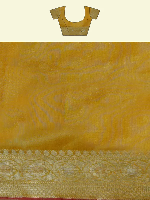 Mustard_Cotton_Silk_Banarasi_Sarees_For_Women