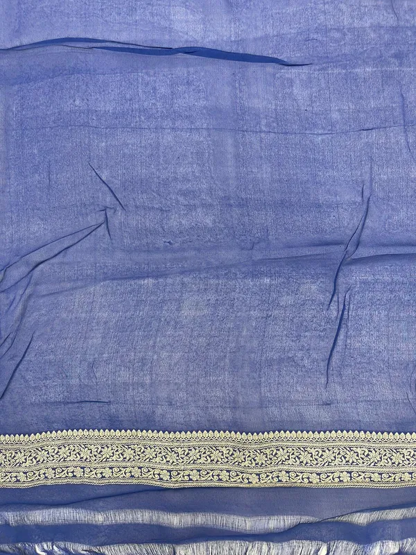Humairah_Pure_Silk_Handloom_Navy_Blue_Khaddi_Georgette_Sona_Rupa_Kadhwa_Zari_Booti_with_Kadhwa_Weave_Border_and_Navy_Blue_Blouse