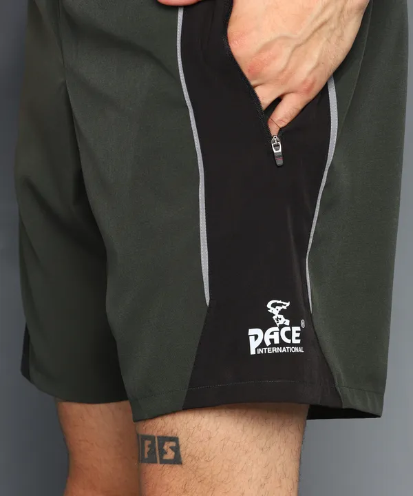 Bottle_Green_&_Black_Shorts_For_Men