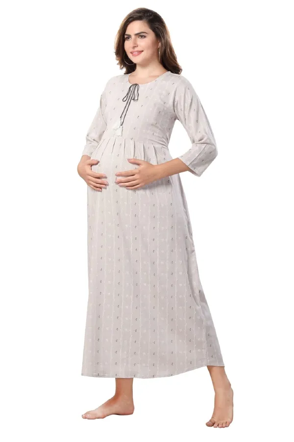 Grey_Maternity_Chic_Maternity_Wear_Kurti_For_Women