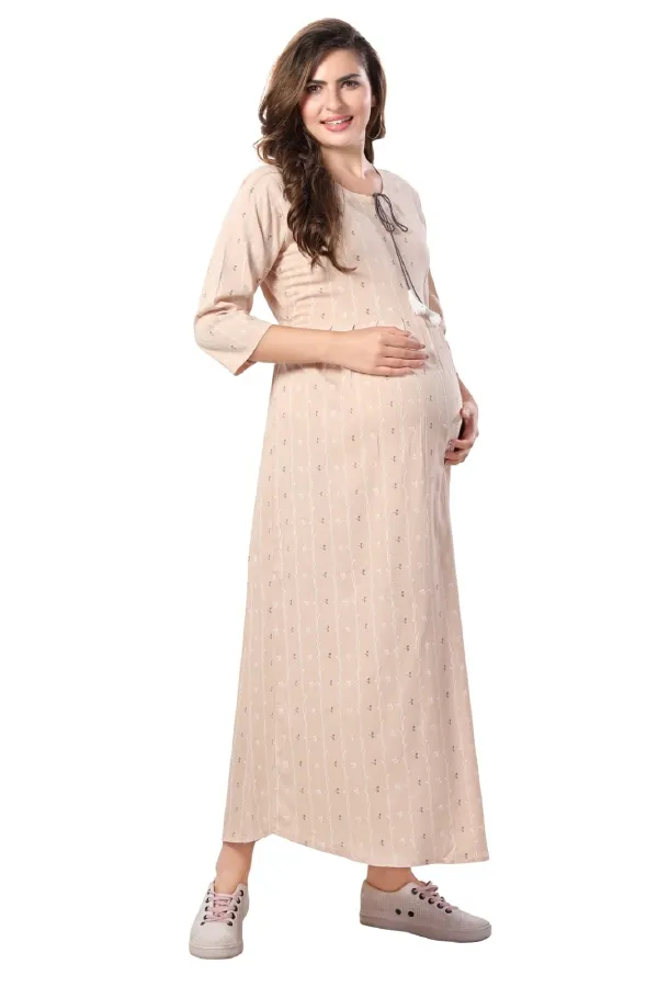 Light_Peach_Maternity_Chic_Maternity_Wear_Kurti_For_Women