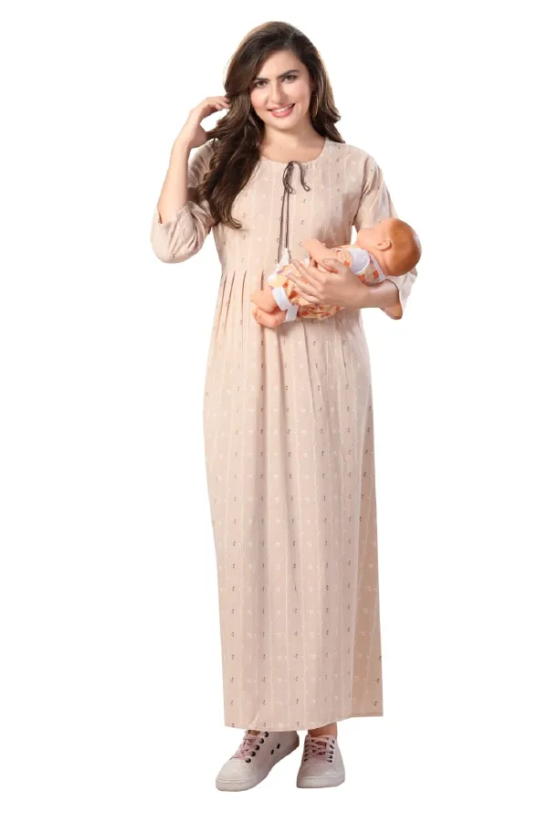 Light_Peach_Maternity_Chic_Maternity_Wear_Kurti_For_Women