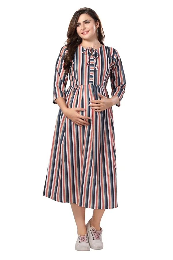 Rust_Maternity_Dress_|_Rust_Elevate_Your_Maternity_Style_Maternity_Wear_Kurti_For_Women