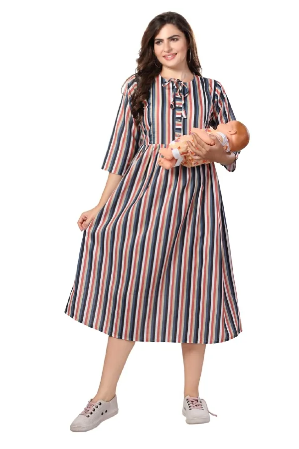 Rust_Maternity_Dress_|_Rust_Elevate_Your_Maternity_Style_Maternity_Wear_Kurti_For_Women