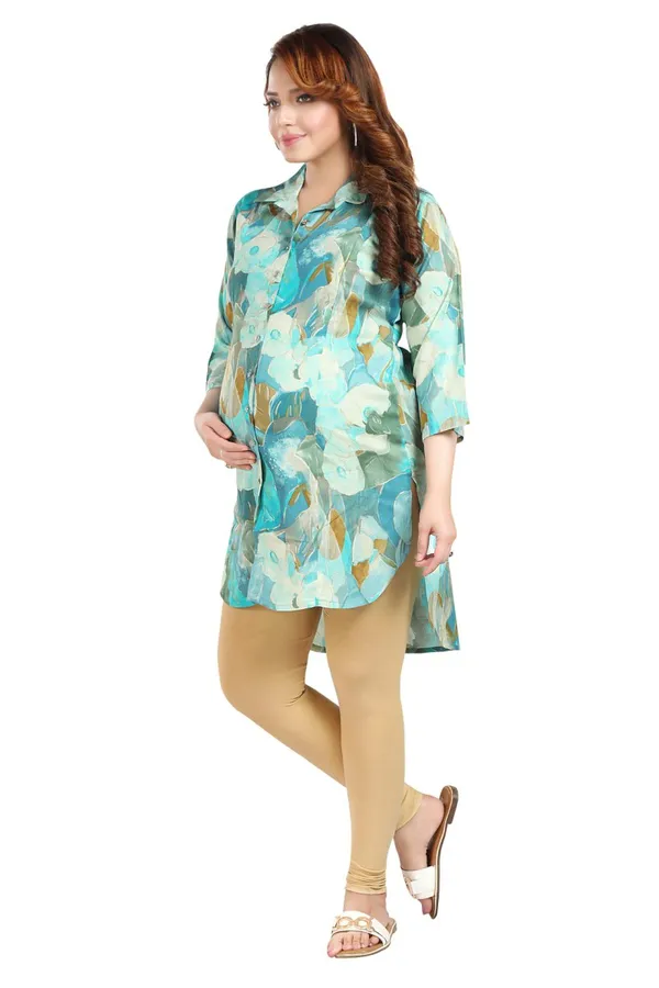 Rama_Maternity_Dress_|_Rayon_Printed_3/4Th_Sleeves_Maternity_Wear_For_Women