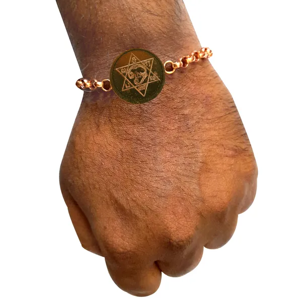 Murugan_Mantra_Shatkona_Yantra_Om_Saravana_Bhava_Hand_Crafted_Copper_Chain_Bracelet_Adjustable_Kappu_Kankanam_For_Men_And_Women
