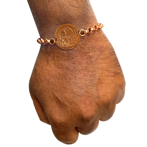 Sridevi_Karumariamman_Hand_Crafted_Copper_Chain_Bracelet_Adjustable_Kappu_Kankanam_For_Men_And_Women